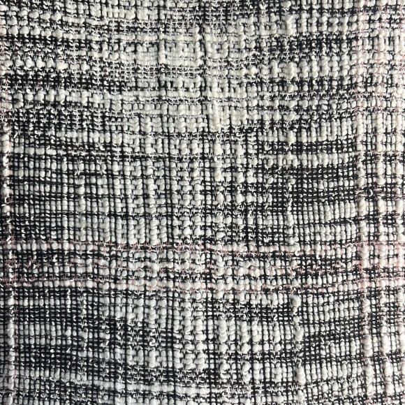 Shelby & Palmer Size 12 Black White Tweed A-Line Dress Short Sleeve Buttons Zip - Picture 5 of 14